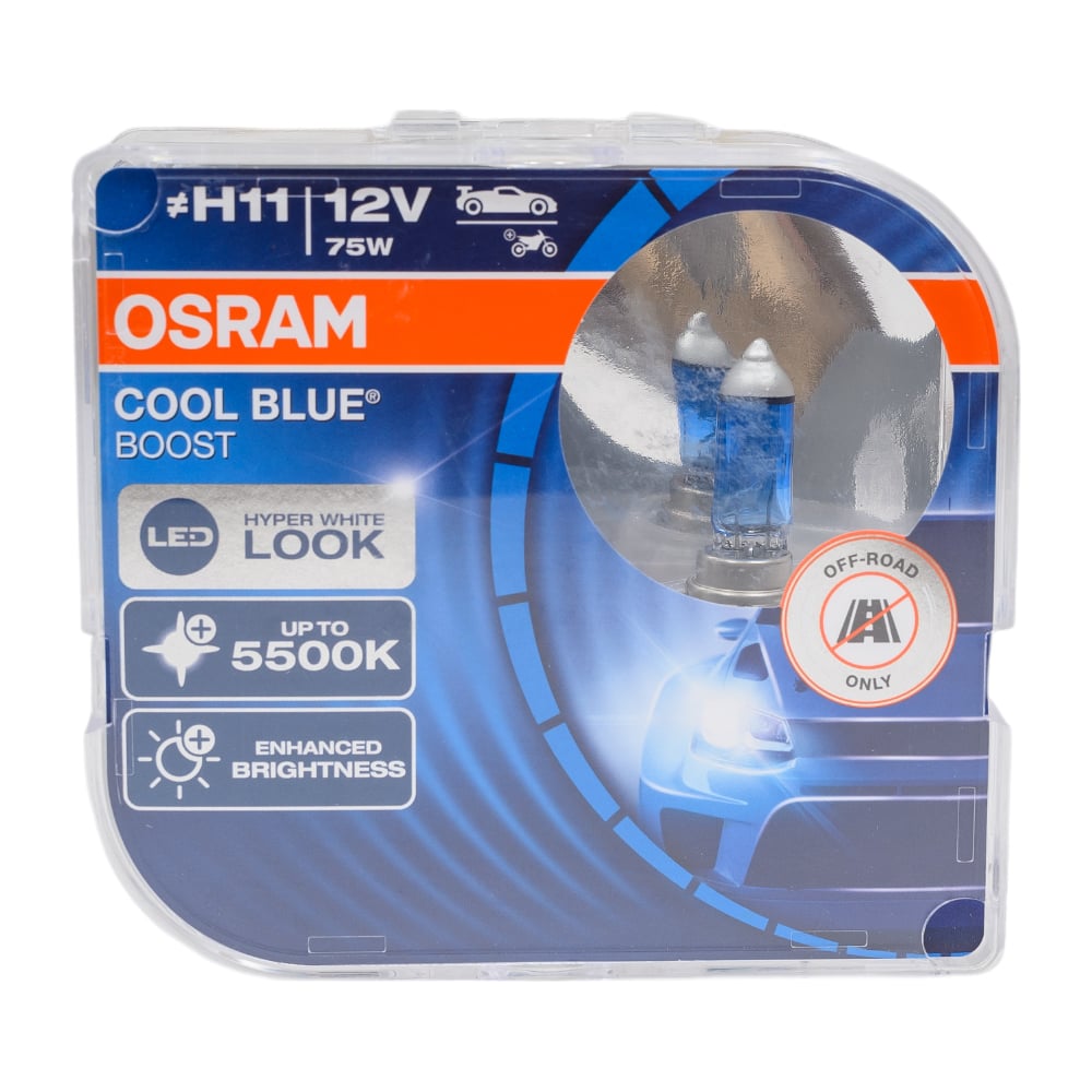 Изображение товара Автолампа OSRAM H11 80 PGJ19-2 +50% BLUE BOOST 5000K 2шт 12V
