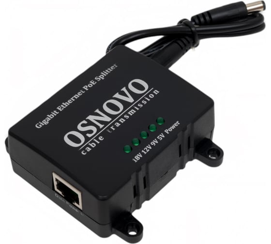 Изображение товара PoE-сплиттер стандарта OSNOVO PoE Splitter/G2 IEEE 802.3af/at sct1361