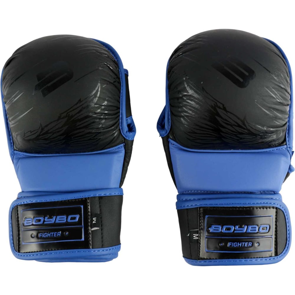 Изображение товара Перчатки ММА Boybo Wings черно-синие размер M для тренировок и соревнований
