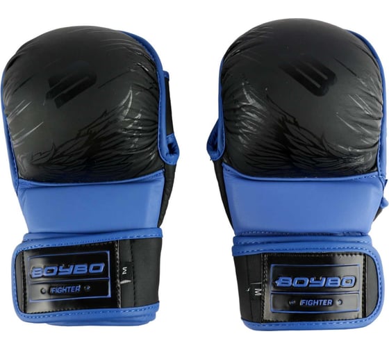 Изображение товара Перчатки мма Boybo wings черно-синии, размер M 4631157307450