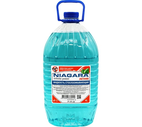 Изображение товара Жидкость омывания стекол NIAGARA 4 л, летняя 001006010008
