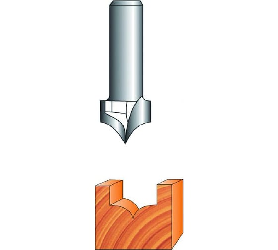 Изображение товара Фреза пазовая фасонная стф-2053 19х13 мм, R10 мм, хв-к 8 мм Strong стф-20530019
