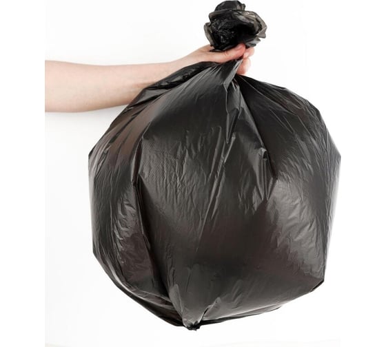 Изображение товара Мешки для мусора ПВД 30 л, 50x60 см, 12 мкм, черные, 30 шт/рул ООО Комус 1821551