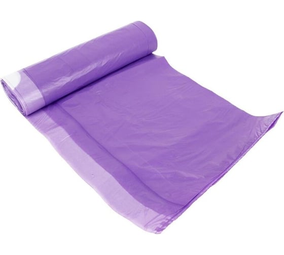 Изображение товара Мешки для мусора ПВД фиолетовый, с завязками, 20 шт/рул, 30 л, 50x60 см, 18 мкм ООО Комус 1821552