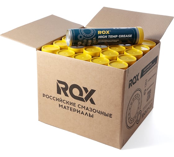 Изображение товара Высокотемпературная смазка ROX HIGH TEMP GREASE коробка 25 туб R617