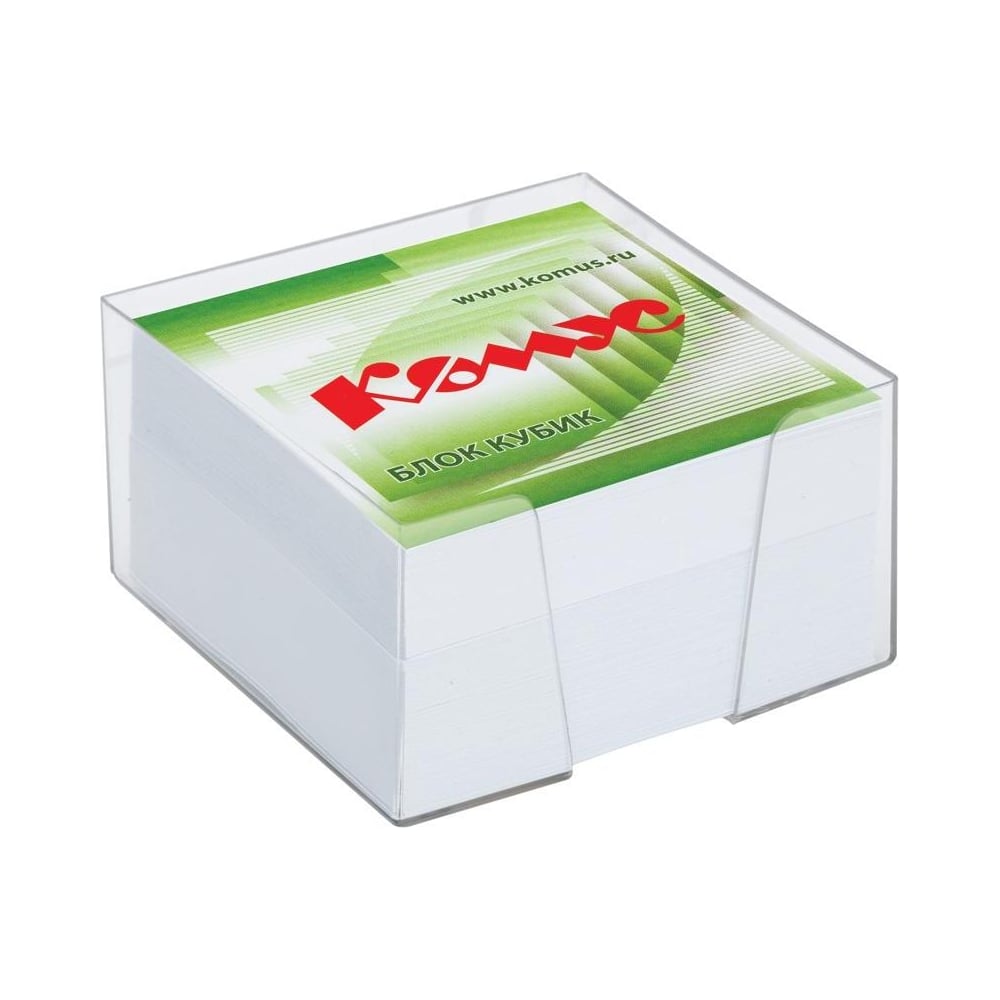 Блок для записей Комус блок бумаги для записей 9х9х9 ная пастель 80г м2 в пластиковом прозрачном боксе