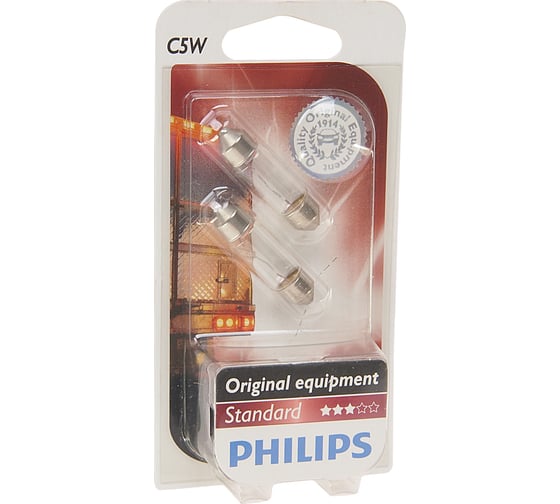 Изображение товара Автолампа PHILIPS C5W SV8.5,8 35мм, 2шт 24V ,1,10 13844B2