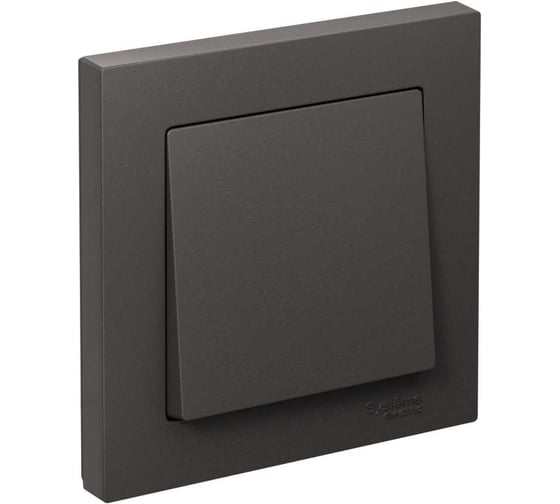 Изображение товара 1-клавишный выключатель Systeme Electric Atlasdesign базальт сх.1, 10ах, в сборе ATN001412