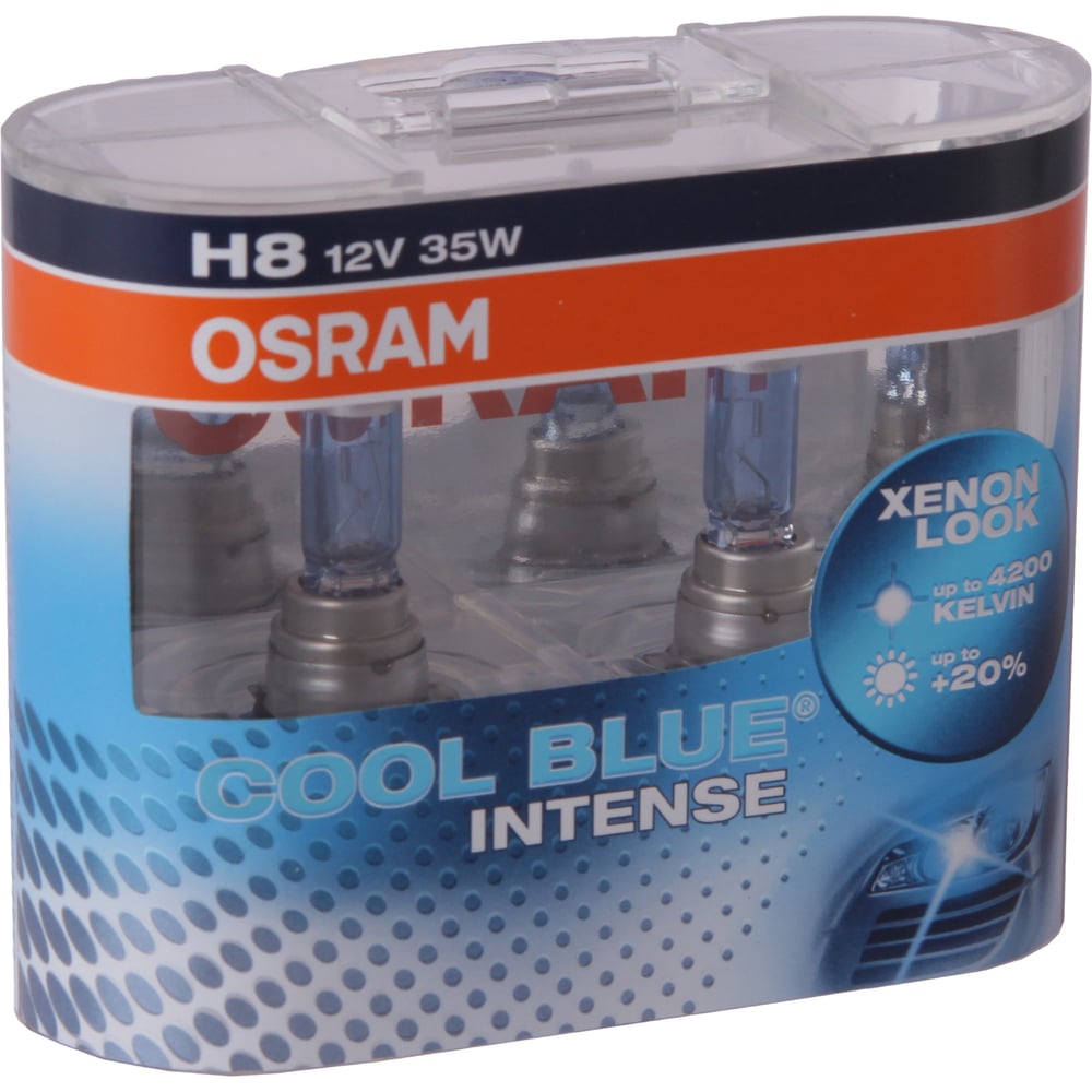 фото Автолампа osram h8 35 pgj19-2+20% blue intense 2шт 4200k 12v, 1, 10 64212cbi-hcb