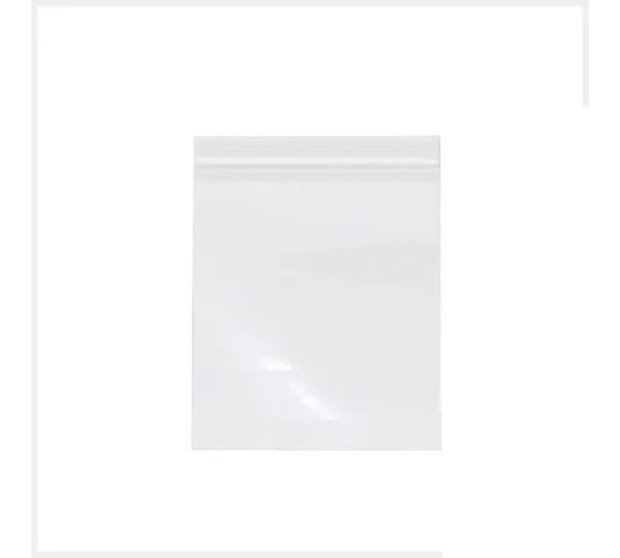 Изображение товара Пакет ЦИРКОН с замком зип-лок 15х22 см, 50 мкм белые 100 шт ZIP152250W