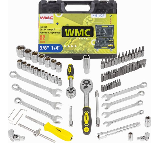 Изображение товара Набор инструментов WMC TOOLS 82 пр WMC-4821-5DS(52708)