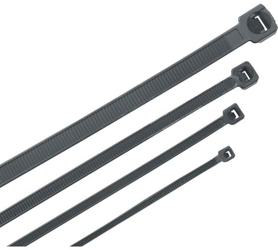 Изображение товара Кабельный хомут ITK хкн 2.5x100 мм, нейлон, черный, 100 шт. HKB-W25-L100