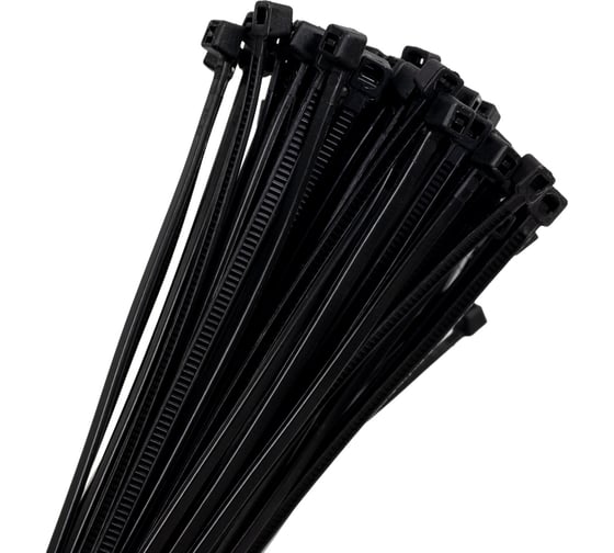 Изображение товара Кабельный хомут ITK хкн 2.5x200 мм, нейлон, черный, 100 шт. HKB-W25-L200