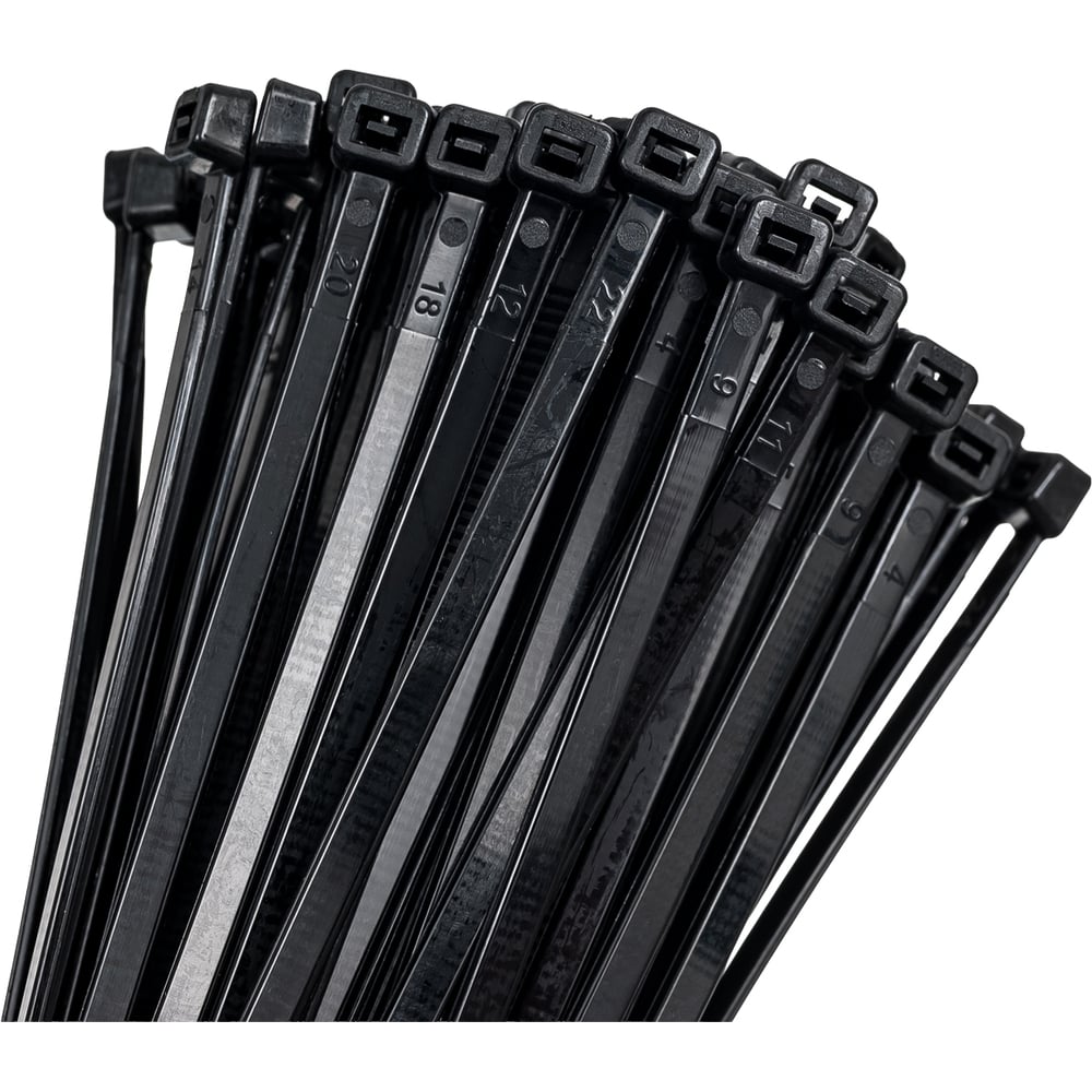 Изображение товара Кабельный хомут ITK хкн 3.6x250 мм нейлон черный 100 шт