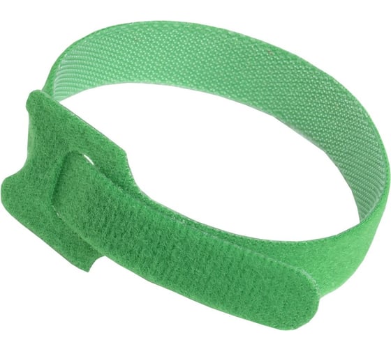 Изображение товара Хомут-липучка ITK хкл 14x135 мм с м/з зеленый, 100 шт. HKVG-W14-L135