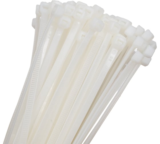 Изображение товара Кабельный хомут ITK хкн 3.6x150 мм, нейлон, белый, 100 шт. HKW-W36-L150