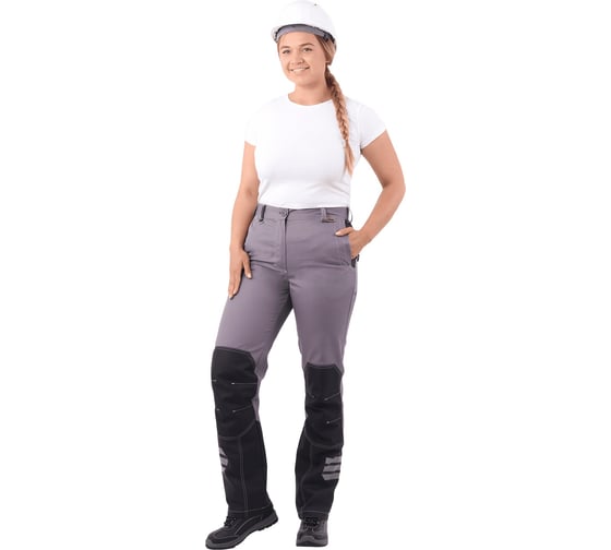 Изображение товара Женские брюки iForm ЭДВАНС серый-т.серый-черный Брю 618/ 88/170