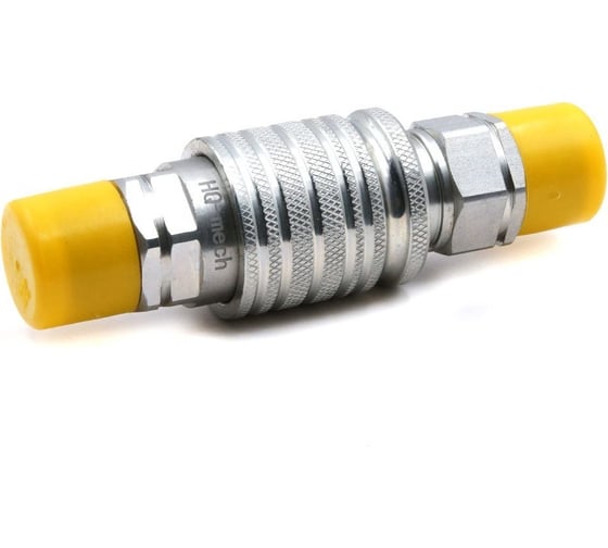 Изображение товара Быстроразъемное гидравлическое соединение HQ-Mech ISO 7241-A конический клапан, БРС M+F, сталь, нар.резьба M25х1.5, желтый  УТ000002803