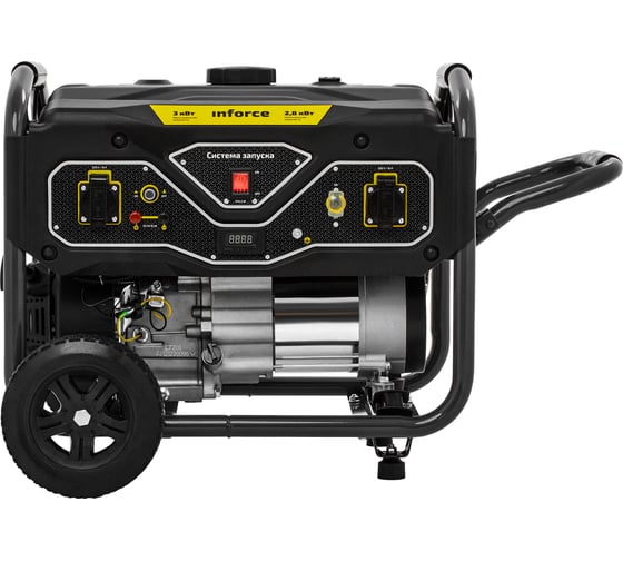 Изображение товара Бензиновый генератор (3 кВт; колёса и ручки) Inforce GL 3000 04-03-18