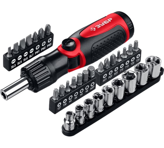 Изображение товара Отвертка с насадками Зубр МАСТЕР 25161-H31