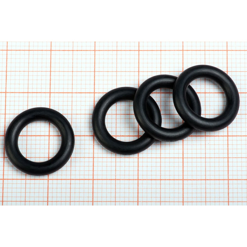 Изображение товара Резиновое уплотнительное кольцо O-ring 10 шт NBR70 009.7-3.0