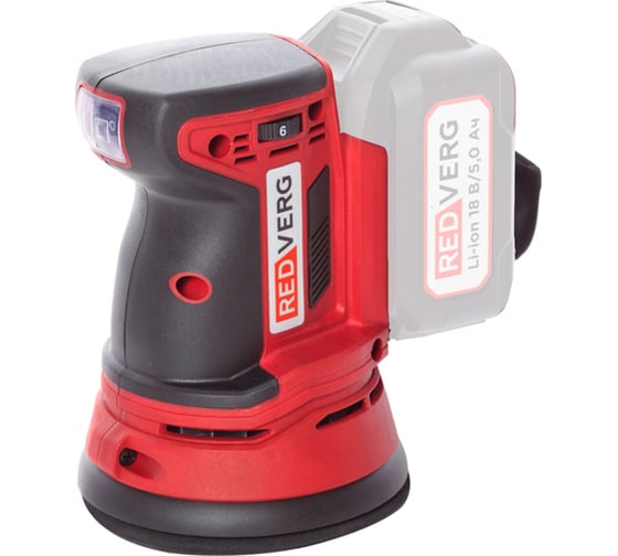 Изображение товара Аккумуляторная эксцентриковая плоско-шлифовальная машина REDVERG rd-os18/u без акк., без з/у 6684299