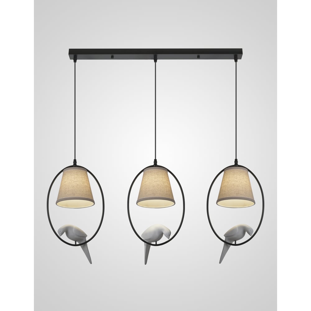 Изображение товара Подвесной светильник Мелодия Света ps7517-3 wt+bk современный стиль для дома