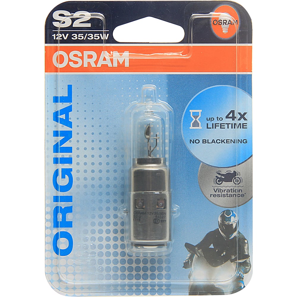 фото Автолампа osram s2 35/35 ba20d 12v, 1, 10, 50 64327-01b