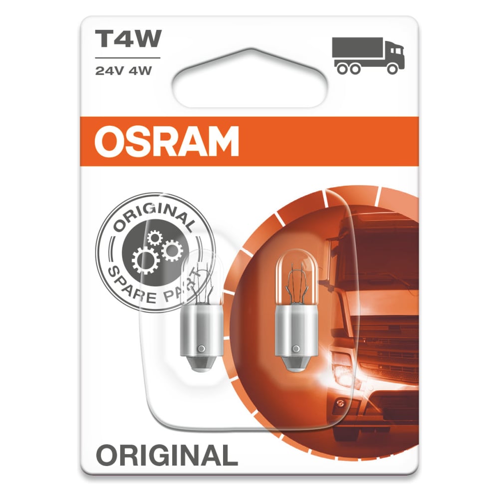 Изображение товара Автолампа OSRAM T4W BA9s 24V 2 шт для автомобиля
