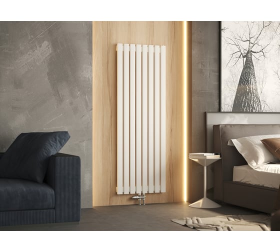 Изображение товара Трубчатый радиатор с GUARDO 6SP-1800-08 BK-VER R9016(M)