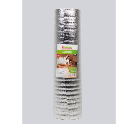 Изображение товара Подложка вспененный полиэтилен Изопол НПЭ-5ЛК Лавсан 5 мм, с клеевым слоем, 1x10 м 00-00000671