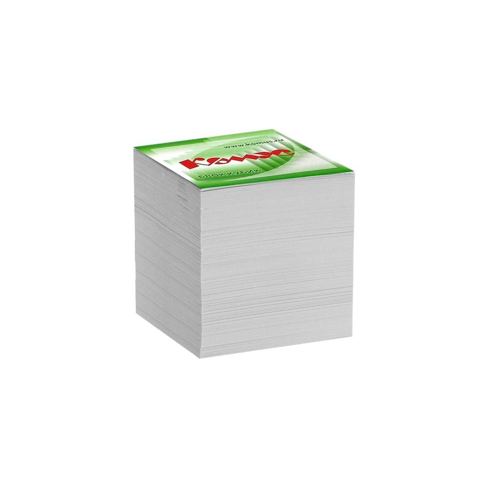 Запасной блок для записей Комус блок бумаги д записей на склейке 8х8х8 calligrata белый 65г м2 белиз 92%