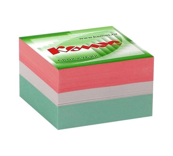 Изображение товара Запасной блок для записей Комус 9x9х5 см, цветной, 80-100 г 154936