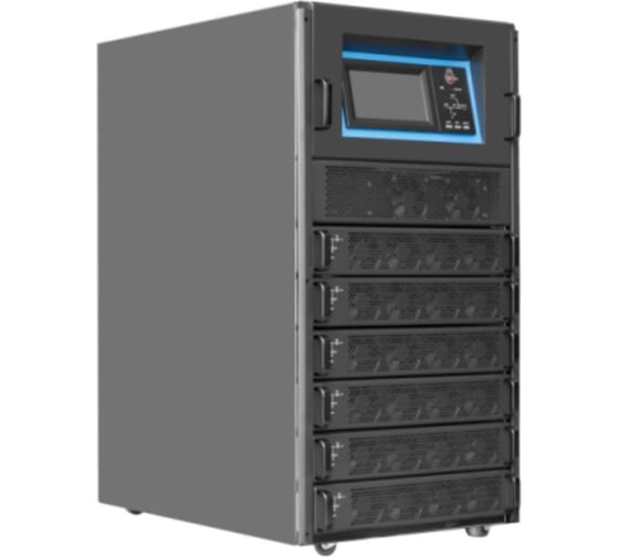 Изображение товара Шасси модульного источника бесперебойного питания SNR 60 кВА/60 кВт серии СМ, 6 слотов для силовых модулей 10 кВА/10 кВт () SNR-UPS-ONRT-060-10CMX33