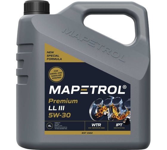 Изображение товара Моторное масло MAPETROL PREMIUM LL III 5W-30 4л MAP0024