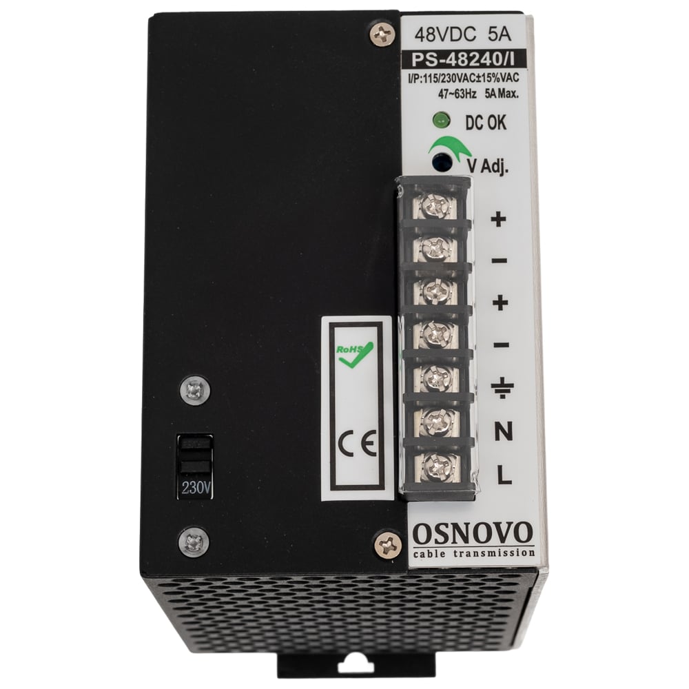 Изображение товара Промышленный блок питания OSNOVO PS-48240/I sct0800 240 Вт IP20