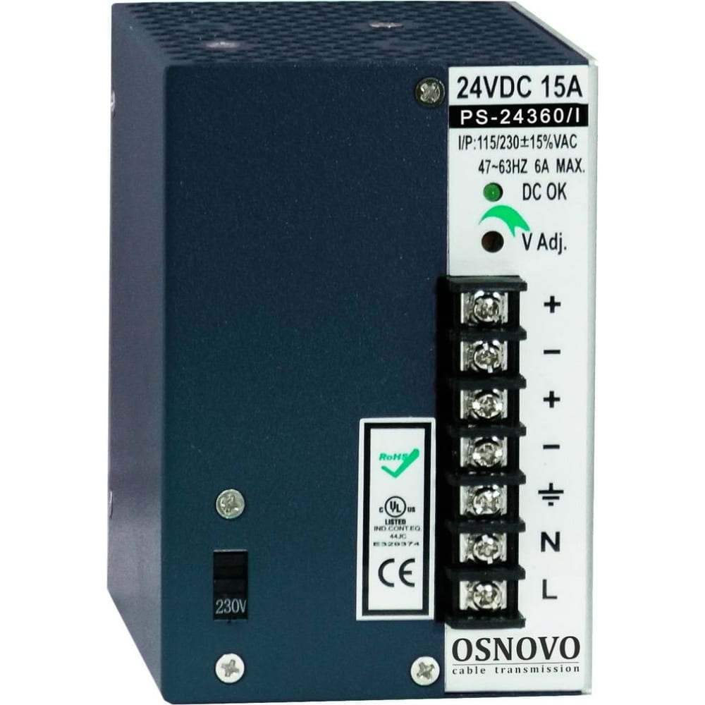Промышленный блок питания OSNOVO блок питания сетевой адаптер osnovo ps 48120