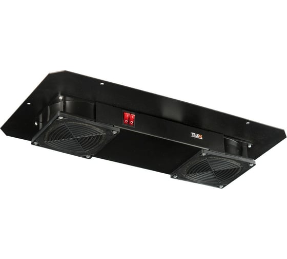 Изображение товара Вентиляторный блок TLK, 2 вентилятора с фильтром, BK TLК-FAN2-F-BK