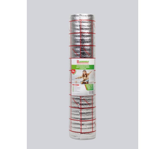 Изображение товара Подложка для теплого пола Изопол НПЭ-2ЛТП Лавсан 2 мм, 1x10 м 136