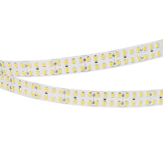 Изображение товара Светодиодная лента Wolta 24Вт, 3000К Теплый белый свет, IP20, 10 мм 5 метров, 1200 светодиодов WLS2835-24W/3000/24H240-02