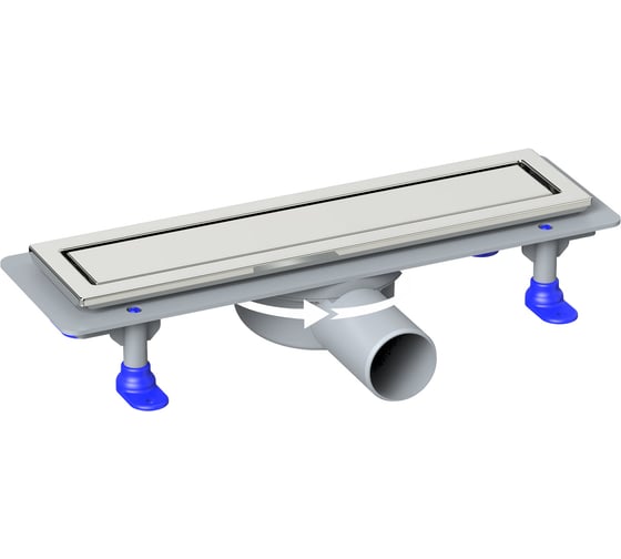 Изображение товара Душевой лоток Душевой лоток Loranto PRIME SKALA DELUXE 50 см боковой сток, решетка из нержавеющей стали, гидрозатвор сухой, под плитку УТ008641