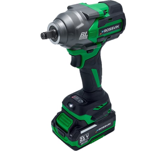 Изображение товара Аккумуляторный гайковерт Rossvik 1/2", 1000nm, 21в, 1,9 кг, 1 акб, зу, кейс RIW-1000/1
