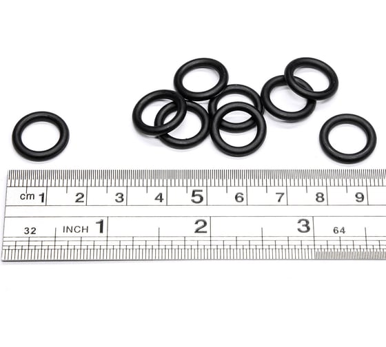 Изображение товара Кольцо резиновое O-ring 10 шт, 010-014-25 (009.5-2.5) NBR70 HIMPT 00-00018841
