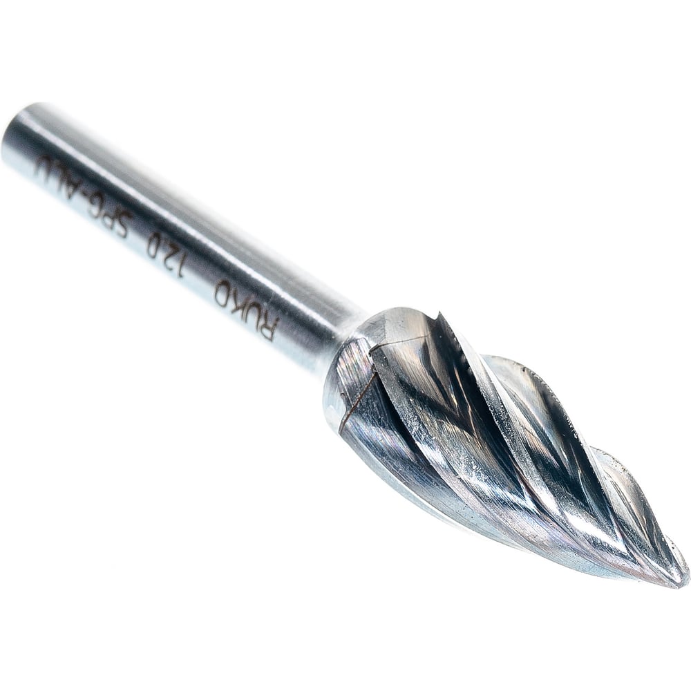 Изображение товара Бор-фреза по алюминию форма G RUKO 116028A 12 мм твердосплавная для фрезерования гравировки