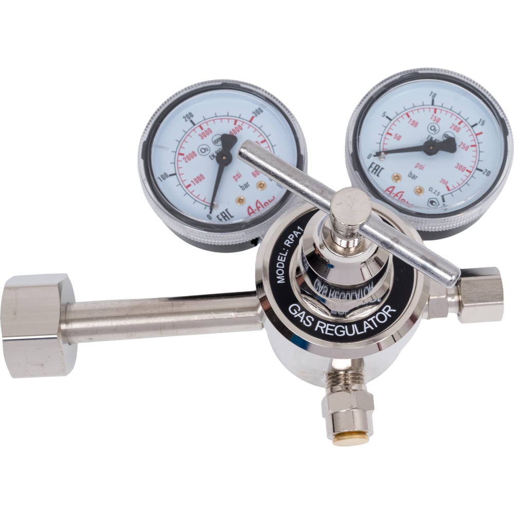 Изображение товара Регулятор давления на азот и инертные газы 0-16 бар G3/4" латунь два манометра A-Flow