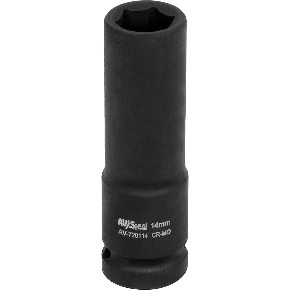 Изображение товара Головка ударная шестигранная удлиненная 14 мм 1/2 дюйма AV Steel AV-720114