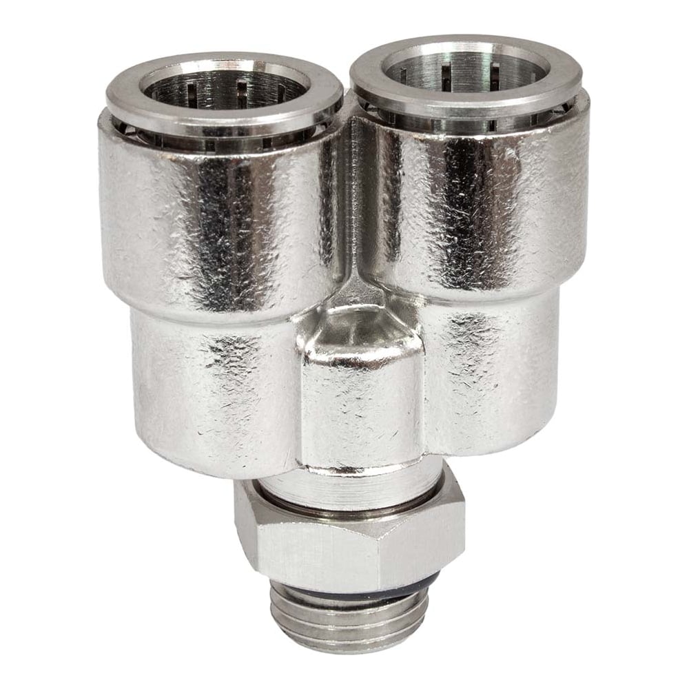 Изображение товара Фитинг цанга Y-обр., поворотный Cn-Y-1/4M-12 для полиуретана и пластиковых трубок PI TOOLS Арт. 4775