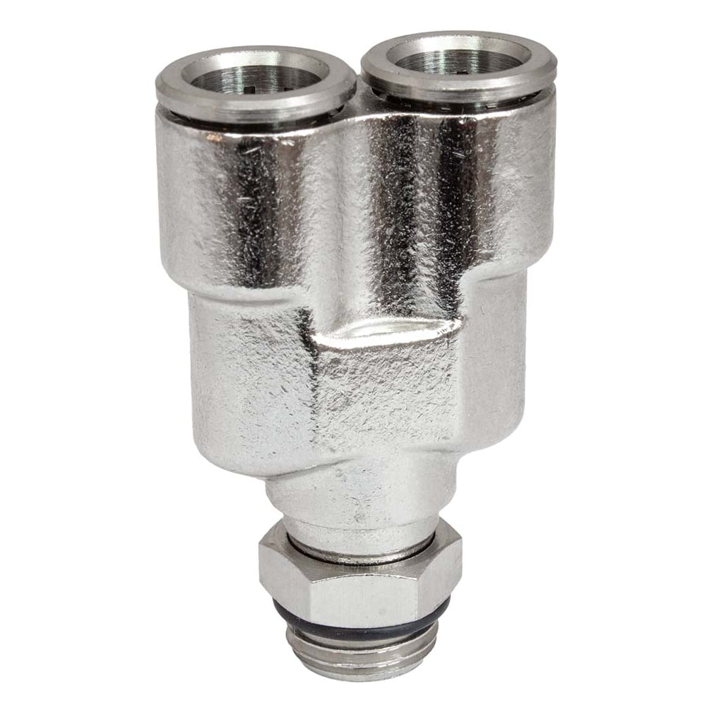 Изображение товара Фитинг цанга Y-обр., поворотный Cn-Y-1/4M-10 для полиуретана и пластиковых трубок PI TOOLS Арт. 4768