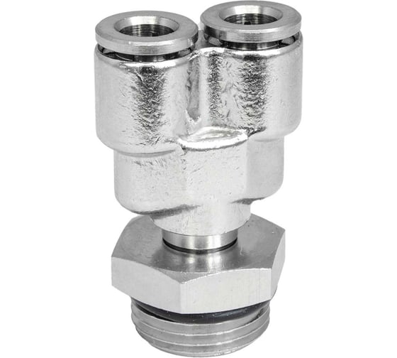 Изображение товара Фитинг цанга Y-обр., поворотный Cn-Y-3/8M-6 для полиуретана и пластиковых трубок PI TOOLS Арт. 4782