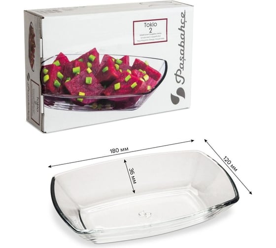 Изображение товара Блюдо Pasabahce PSB 2 шт. 180х120 мм ТОКИО 54942
